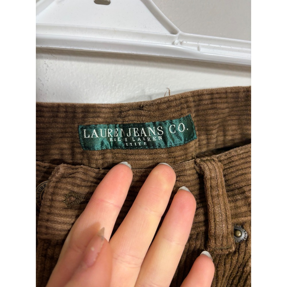 Lauren Ralph Lauren Brown Corduroy Pants Mens Straight Leg Stretch 14P - Picture 2 of 4